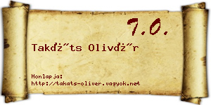 Takáts Olivér névjegykártya