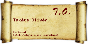 Takáts Olivér névjegykártya